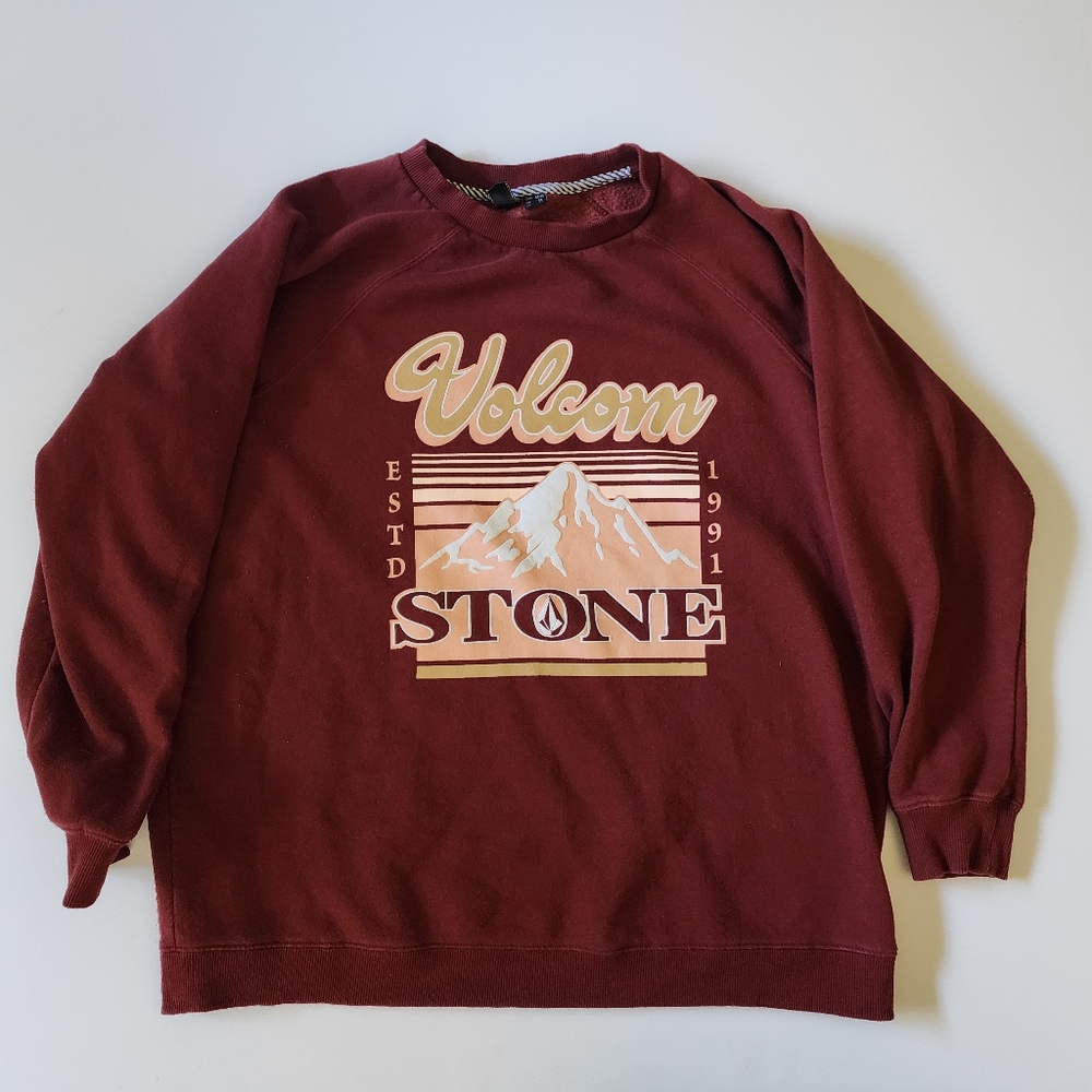 Volcom Stone Magic Boyfriend sweatshirt women's size Medium